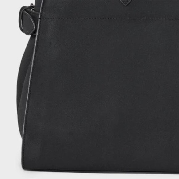 a new day Solid Black Soft Satchel Handbag/NWT - Picture 4 of 16